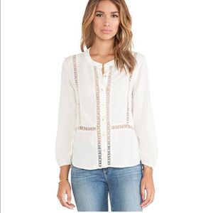 Ella Moss Elin Top in Cream Large Lace Boho
